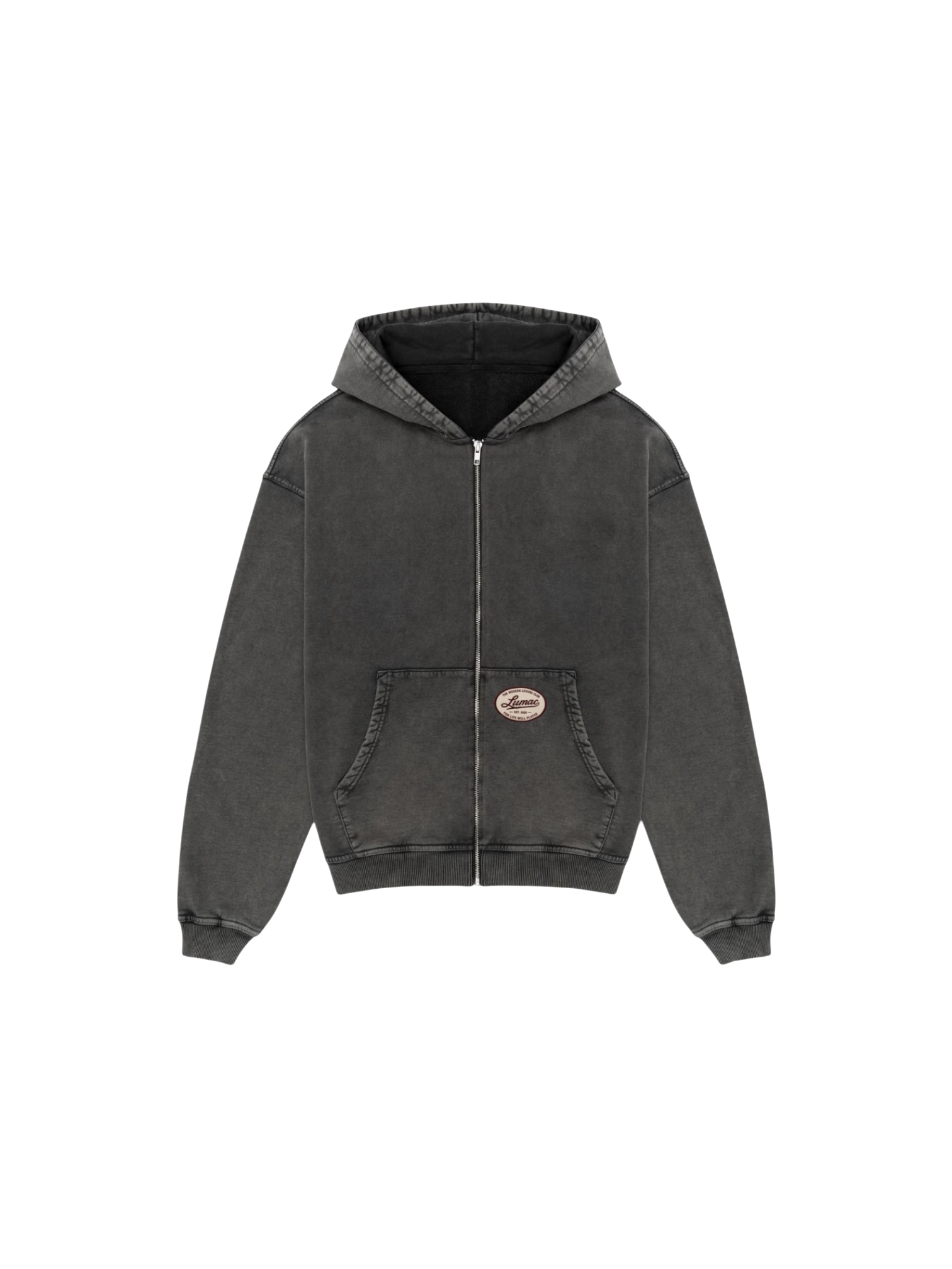 Club Zip Hoodie - Washed Charcoal